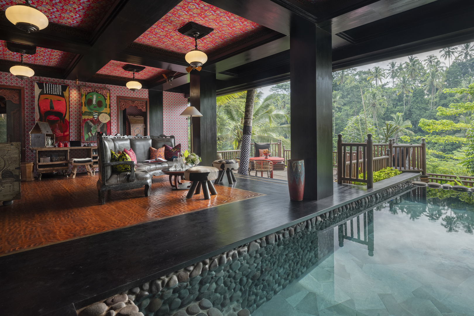 Tented villa at Capella Ubud, showcasing its unique design and luxurious amenities.
