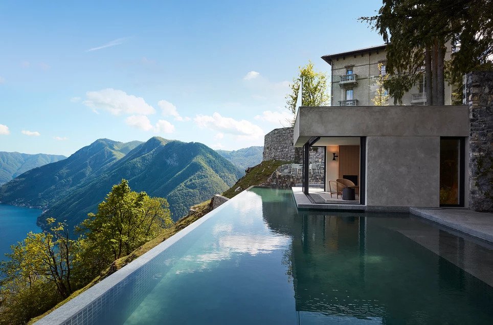 Villa Peduzzi, Pigra, Lake Como with dreamy infinity pool view
