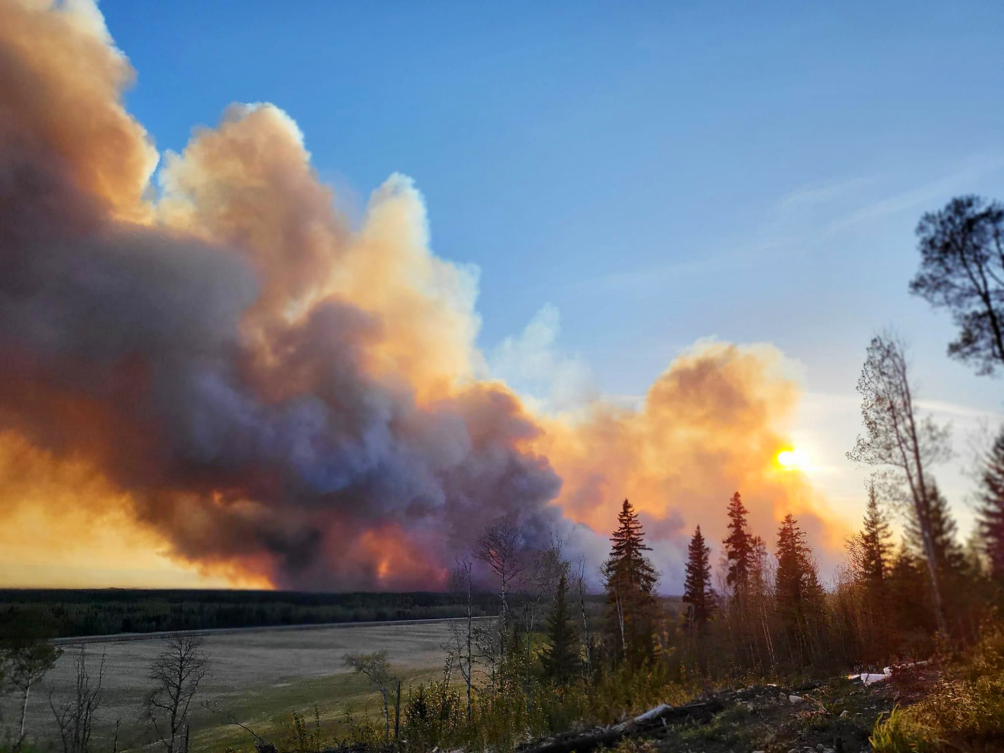 A fire in Western Canada in 2024