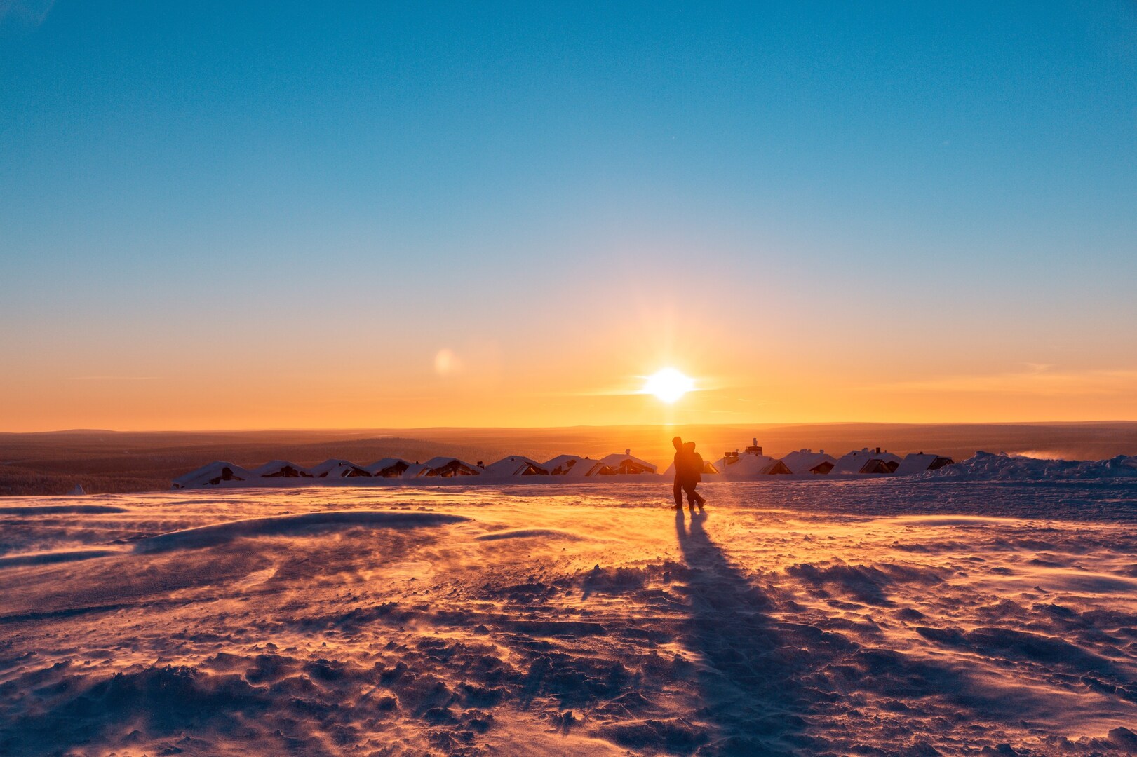 Sunrise in Levi, Rovaniemi, Finland, a destination for family adventures