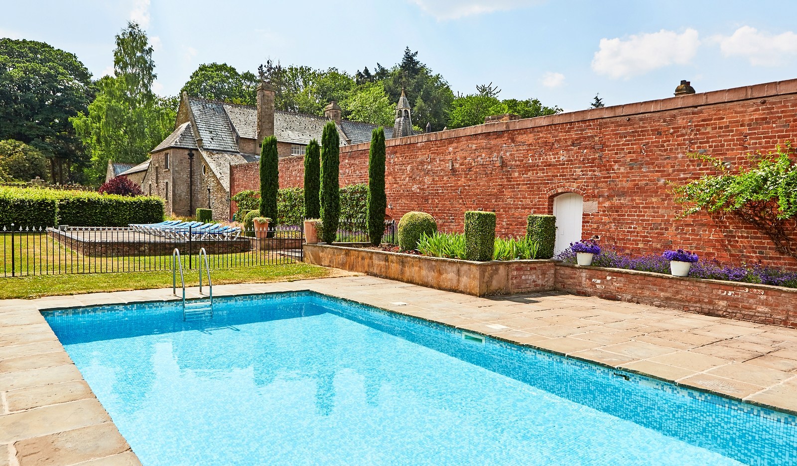 Swimming pool at a country estate.