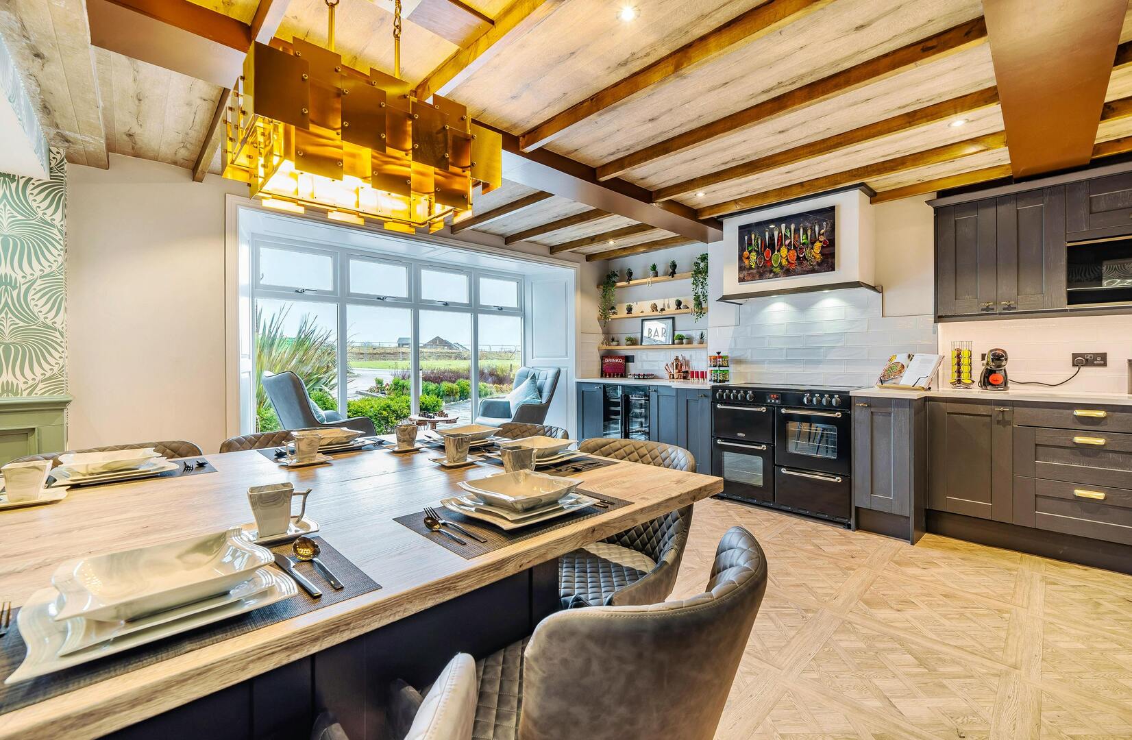 Dining area and kitchen of Natterjack Manor in Morecambe.